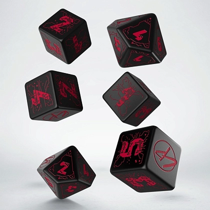 Набор кубиков Cyberpunk Red: Night City Essential Set - KUBIX