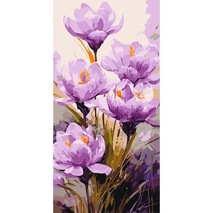 Картина по номерам "Крокусы" (40х80 см), бренду Art Craft - KUBIX