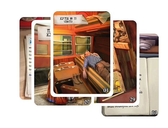 Настільна гра Шерлок. Убивство в поїзді (Sherlock: Asesinato en el Sind Mail), бренду Geekach Games, для 1-8 гравців, час гри < 60хв. - 3 - KUBIX