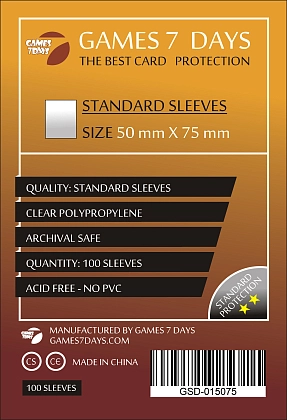 Протекторы Games7Days (50 x 75 мм) Standard Sails of Glory (100 шт), бренду Games 7Days - KUBIX