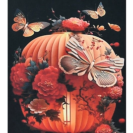 Алмазная мозаика Японский фонарь (30x40 см)