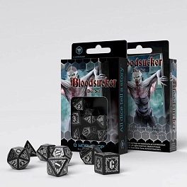Набор кубиков Bloodsucker Black & Silver Dice Set - KUBIX Набор кубиков Bloodsucker Black & Silver Dice Set
