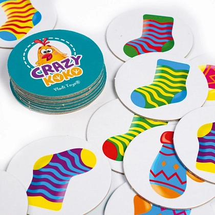 Настольная игра Crazy Koko: Носки-варежки, бренду Vladi Toys, для 2-4 гравців - 3 - KUBIX