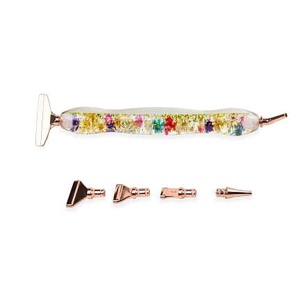 Стилус стеклянный Цветы (6 сменных насадок), бренду Strateg - KUBIX