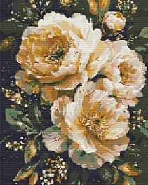 Алмазная мозаика Нежные пионы (40х50 см)