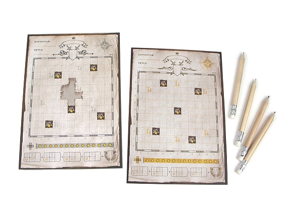Настільна гра Картографи: Розповідь Рольового Гравця (Cartographers: A Roll Player Tale), бренду Ігромаг, для 1-12 гравців, час гри < 30хв. - 14 - KUBIX