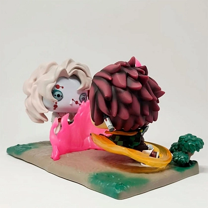 Игровая фигурка FUNKO POP! ТАНДЗИРО ПРОТИ РУИ (Tanjiro vs Rui) Demon Slayer: #1034, бренду Funko - 6 - KUBIX