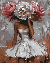 Картина по номерам Квіткова дівчина (40х50 см)