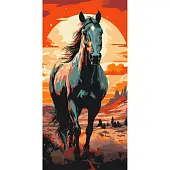 Мініатюра товару Картина за номерами Horse art (40x80 см) - 1