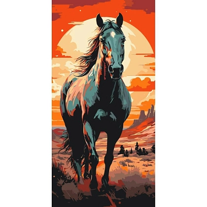 Картина за номерами Horse art (40x80 см), бренду Art Craft - KUBIX