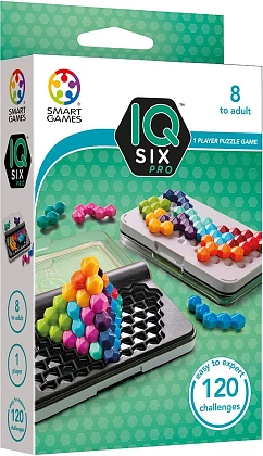 Настільна гра IQ Грані (IQ Six Pro) (EN), бренду Smart Games, для 1-1 гравців, час гри < 30хв. - KUBIX