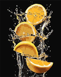 Картина по номерам Цитрусовая свежесть (40х50 см) - KUBIX Картина по номерам Цитрусовая свежесть (40х50 см)