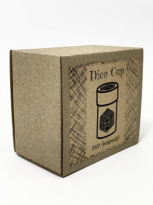 Стакан для кубиков D20 бордового цвета Dice Cup, бренду Планета Игр - 8 - KUBIX